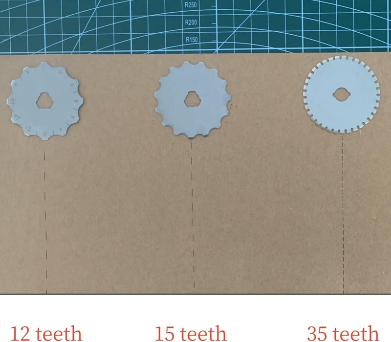 AMASEWART 45mm Crochet Edge Rotary Cutter Blades, Skip Stitch Rotary Blades Fits Fiskars Olfa, Perforating Rotary Replacement Blade, Pack of 6 - Image 4